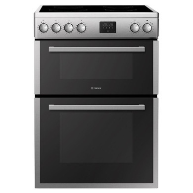 Teknix TKED64INDX 60cm Induction Double Oven Electric Cooker - Stainless Steel