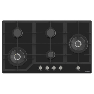 Teknix BITK290GH5B 90cm Glass Hob - Black