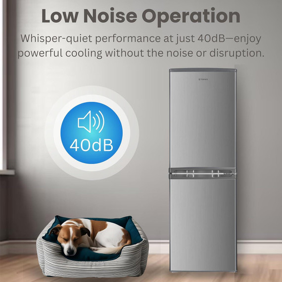 Teknix STF1448S 142L Static Fridge Freezer - Inox