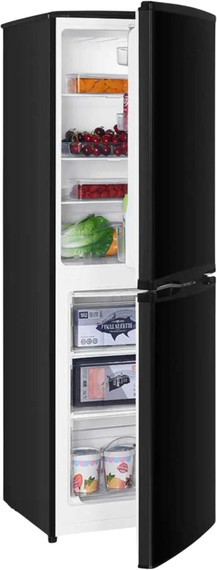 Teknix STF1448B 142L Static Fridge Freezer - Black