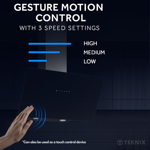 Teknix TKAHGES26B 60cm Angled Gesture Hood - Black