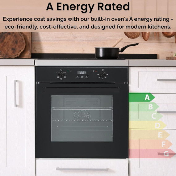 Teknix BITK264ESB 70L Single Oven - Black
