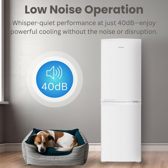 Teknix STF1448W 142L Static Fridge Freezer - White