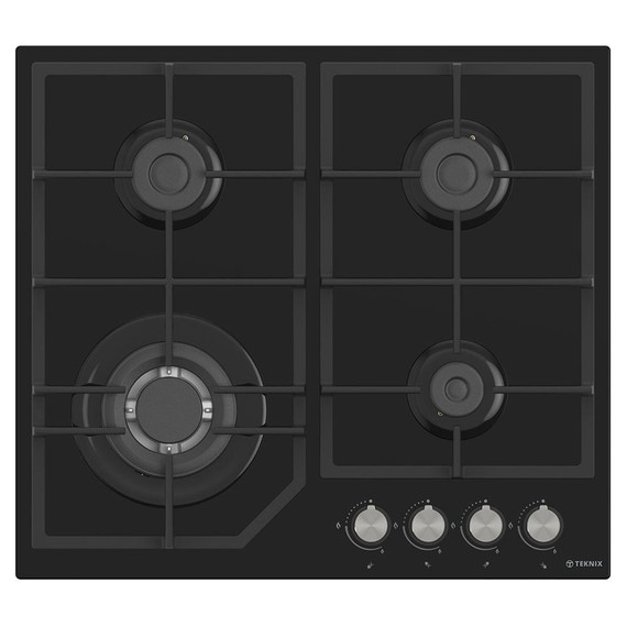 Teknix BITK260GHB 60cm Gas Hob - Black