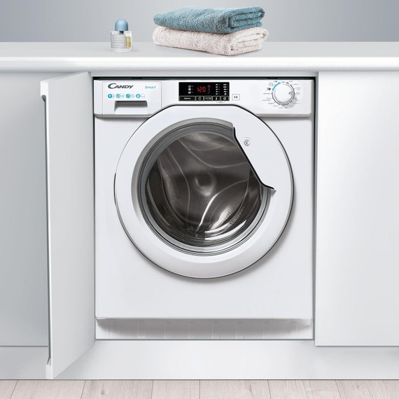 Candy CBW49D1W4-80 9kg 1400 Spin Integrated Washing Machine - White