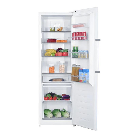 Teknix TH60TLW 370L Freestanding Tall Larder Single Door Fridge, No Frost - White