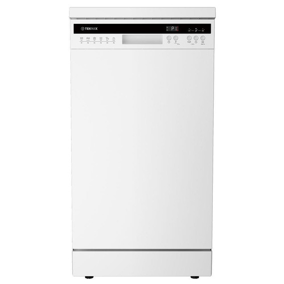 Teknix TX3FD458W Freestanding Slimline Dishwasher - White