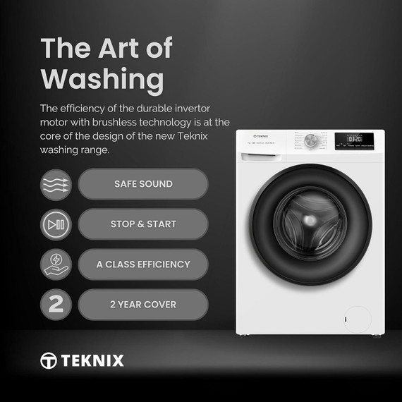 Teknix TK2W714HW 7Kg Washing Machine 1400Spin - White