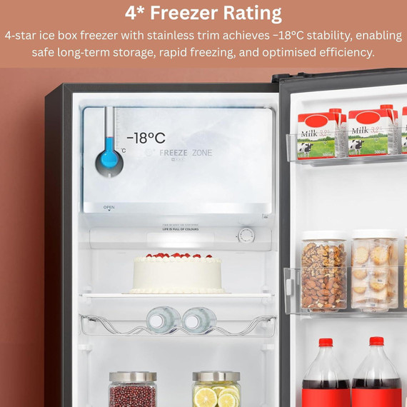 Teknix T2R128B 165L Icebox Fridge - Black
