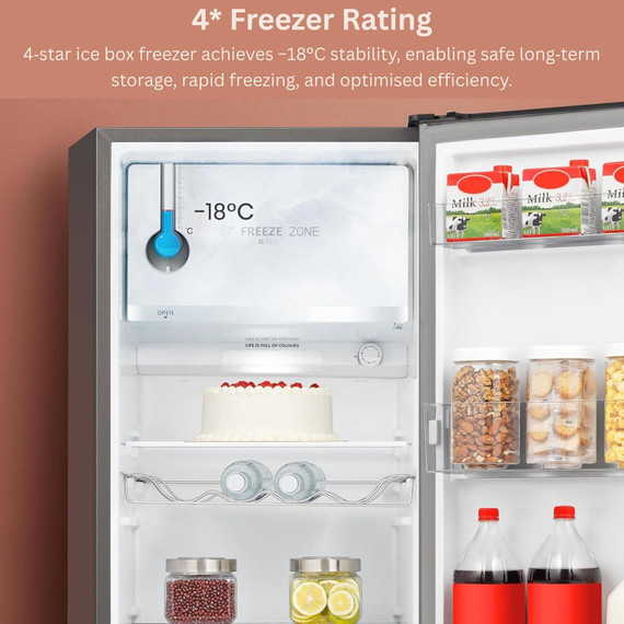 Teknix T2R128S 165L Icebox Fridge - Silver