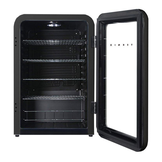Teknix UC255LRGB Under Counter Larder Glass Door Fridge - Black