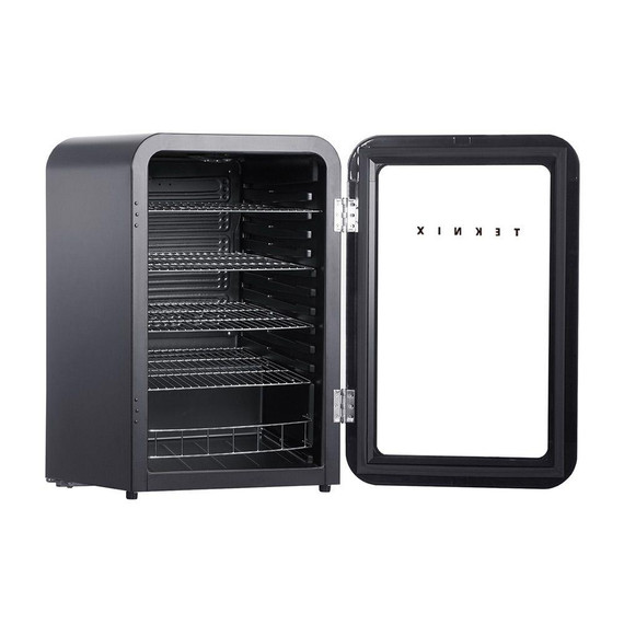 Teknix UC255LRGB Under Counter Larder Glass Door Fridge - Black