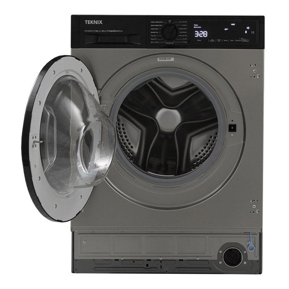 Teknix BITK2WD8514X Integrated Washer Dryer 8/5Kg 1400Spin - Stainless Steel