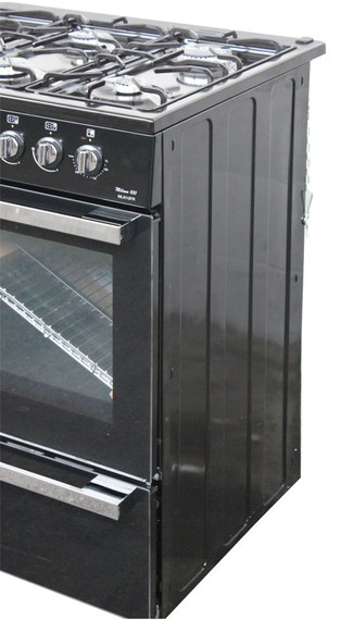 Flavel MLN10FR Dual Fuel Range Cooker 100cm Black Gas Hob Electric Oven