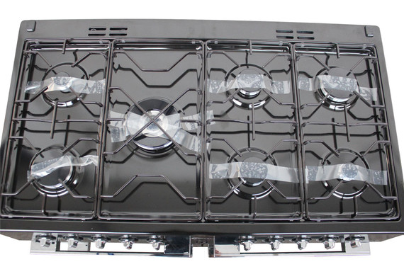 Flavel MLN10FR Dual Fuel Range Cooker 100cm Black Gas Hob Electric Oven