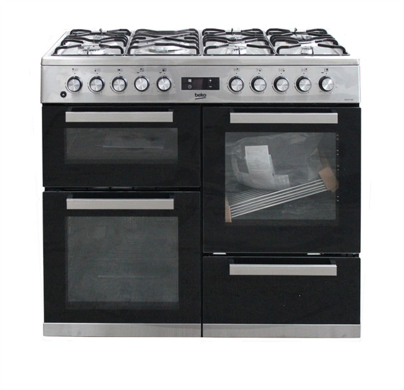 Beko KDVF100X 100 cm double oven range cooker