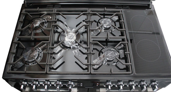 Leisure Chefmaster CC100F521K Gas & Ceramic hob Range Cooker 100cm Black