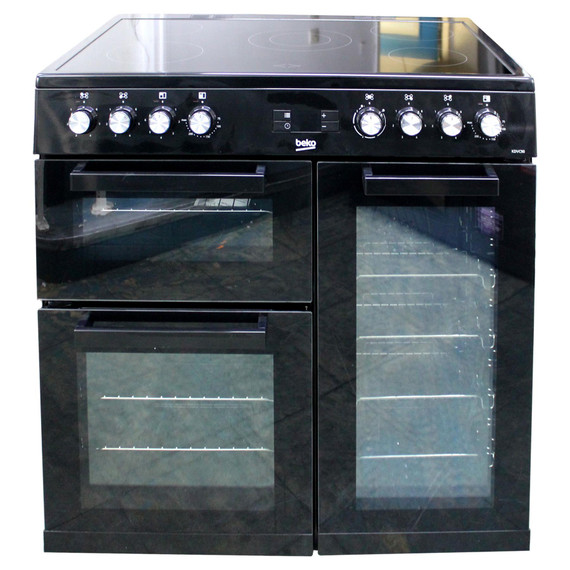 Beko KDVC90K 90cm Electric double oven range cooker  Black