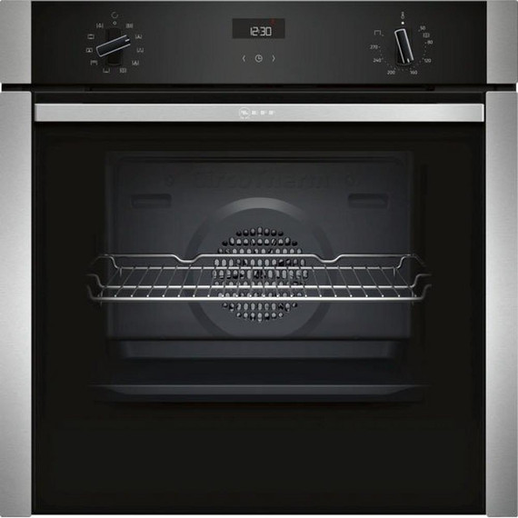 Neff B3ACE4HN0B Slide & Hide 59.4cm Built In Electric Single Oven - Stainless Steel