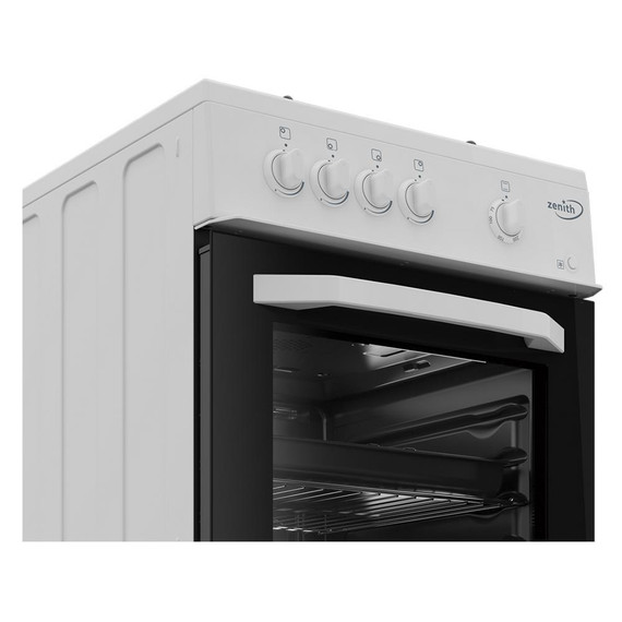 Zenith ZE501W 50cm Gas Single Oven with Gas Hob - White Zenith ZE501W 50cm Gas Single Oven with Gas Hob - White