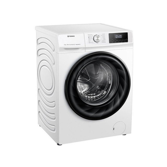 Teknix TKW10142HW 10 kg Washing Machine 1400 Spin LED display White A Rated