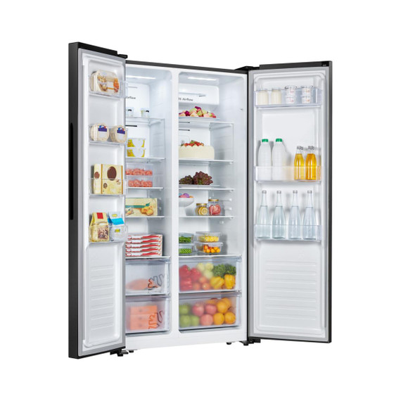 Fridgemaster MS91520BFF Total No Frost American Fridge Freezer - Black