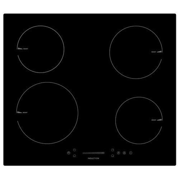 Teknix SCIH6PISL 60cm Built-In Induction Hob Slider Touch, Plug In - Black