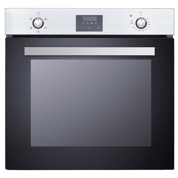 Teknix BITK63ESX 60cm Built In Single Oven, Slim Depth, Touch Control Timer - Stainless Steel