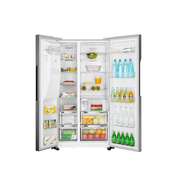 Teknix THSBS1791INX American 2 Door Side by Side Fridge Freezer - Stainless Steel