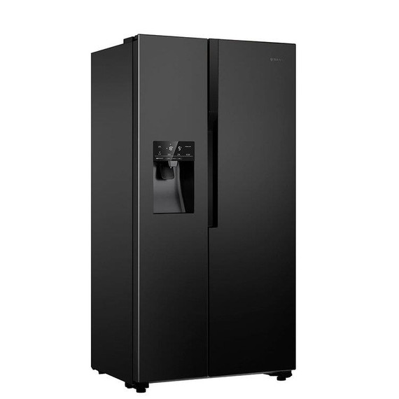 Teknix THSBS1791INBIX American 2 Door Side by Side Fridge Freezer - Black Stainless