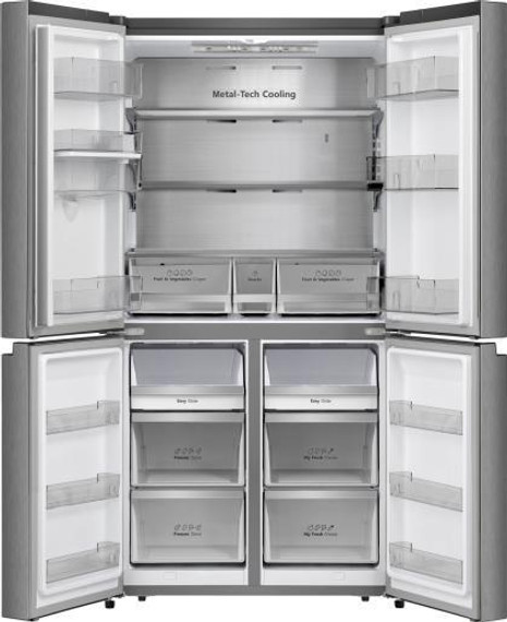 HISENSE RQ758N4SWSE American-Style Fridge Freezer - Stainless Steel