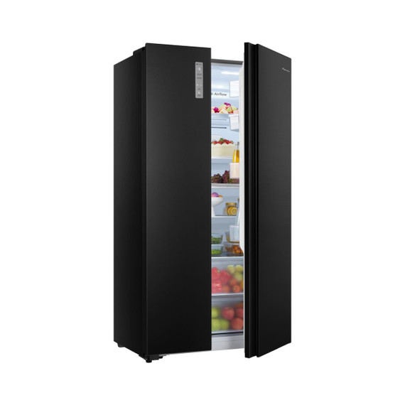 Fridgemaster MS91520EB Total No Frost American Fridge Freezer - Black