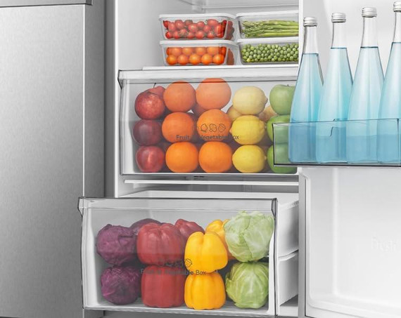 Hisense RS840N4WCE Non-Plumbed American Style Fridge Freezer - Stainless Steel