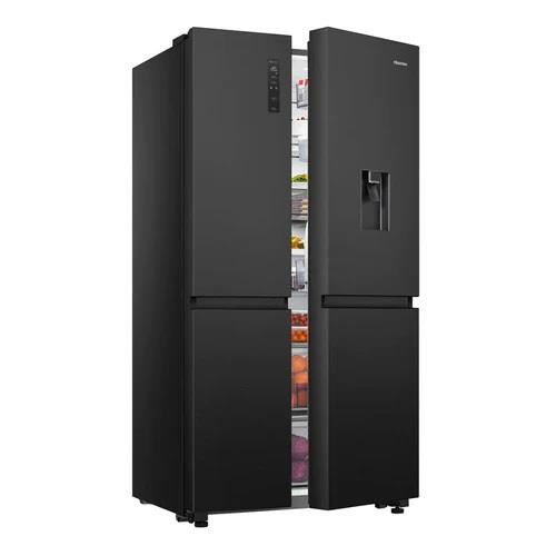 Hisense RS840N4WFE Non-Plumbed American Style Fridge Freezer - Black Steel