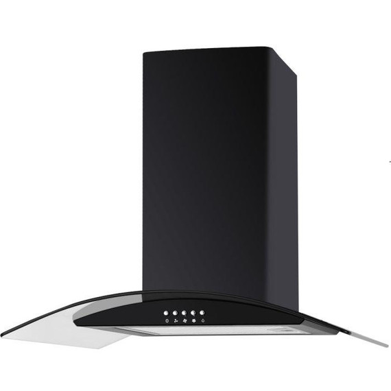 Culina UBSCG60BK 60cm Curved Glass Cooker Hood - Black