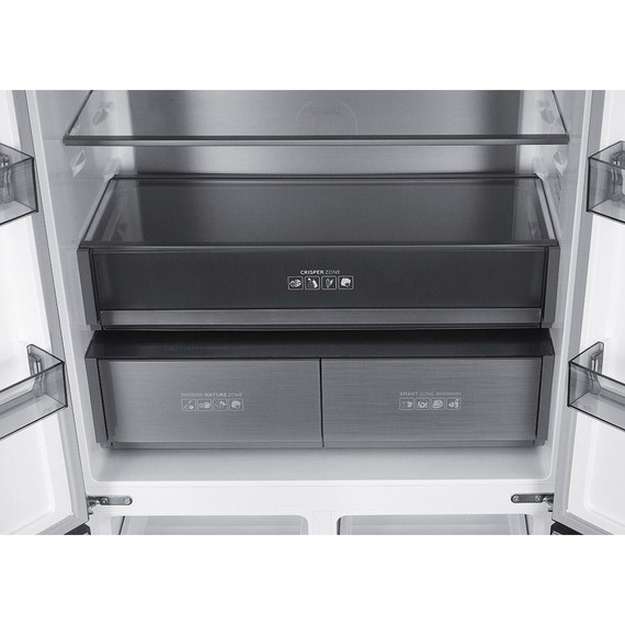 Teknix TMD19091SIX Multi Door 90cm Frost Free American Style Fridge Freezer Inox