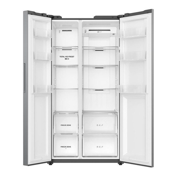 Teknix TX2SBS1791PS 2 Door American Style Fridge Freezer - Silver