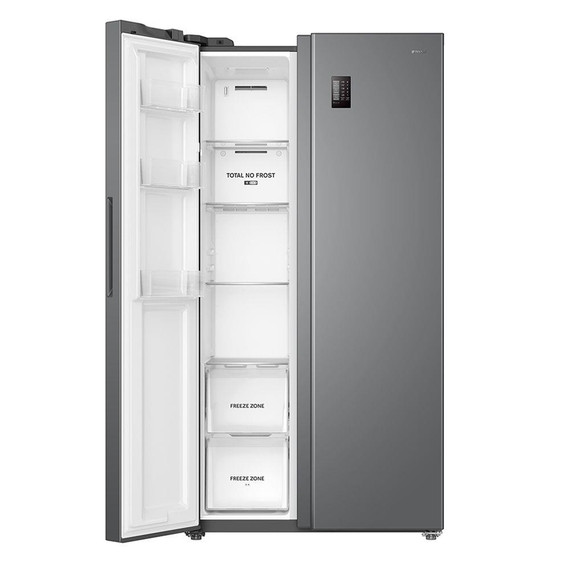 Teknix TX2SBS1791PBIX 90cm 2 Door American Style Fridge Freezer - Stainless Steel