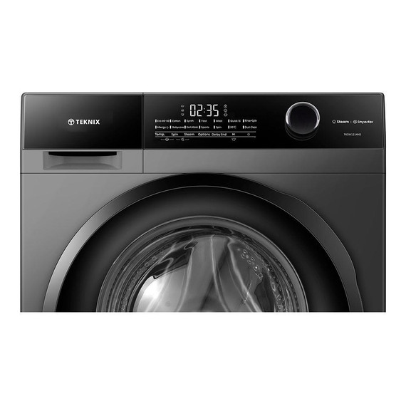 Teknix TK5W1214HS 12 kg Washing Machine 1400 Spin - Titanium