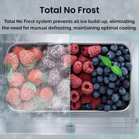 Teknix FFPH1825PB 55cm Freestanding 50/50 Frost Free Fridge Freezer - Black