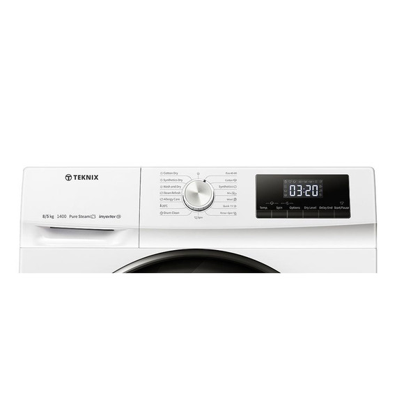 Teknix TK2WD8514HW 8/5Kg 1400 Spin Washer Dryer - White
