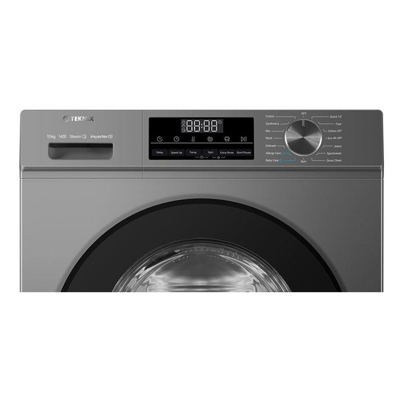 Teknix TK3W1014XS Washing Machine 10Kg 1400Spin - Graphite