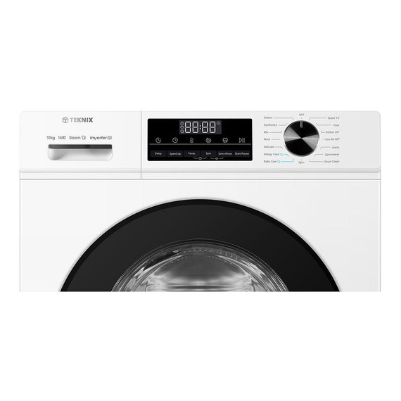 Teknix TK3W1014XW Washing Machine 10Kg 1400Spin - White