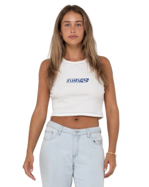 RUSTY CONTRAST RACER TANK