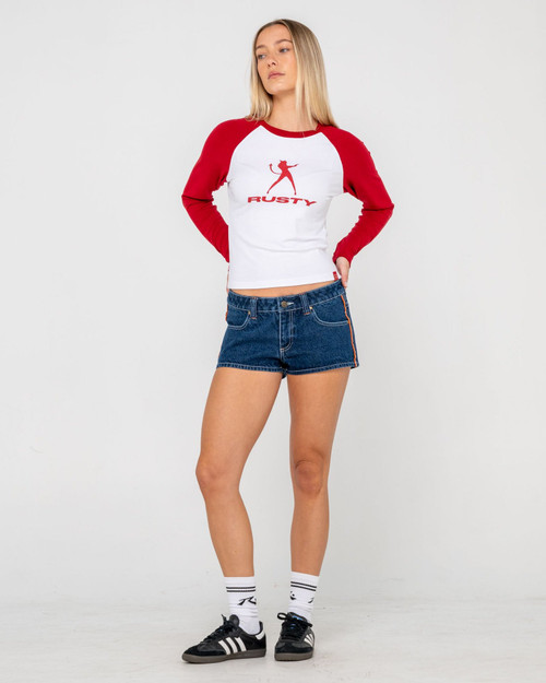 DEVIL RAGLAN L/S SLEEVE FITTED TEE
