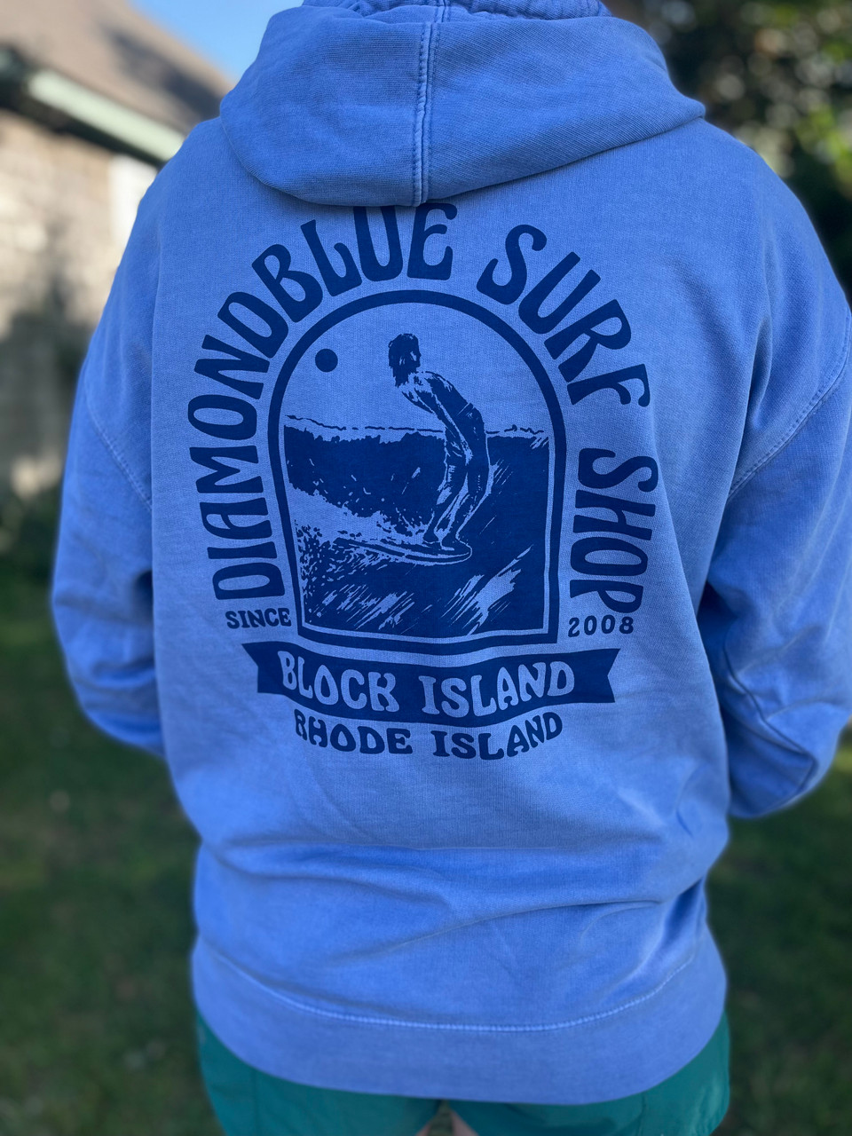 DB Arch Surfer hoodie-blue - DIAMONDBLUE SURF SHOP