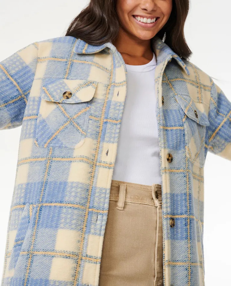 Long Line Check Jacketblue DIAMONDBLUE SURF SHOP