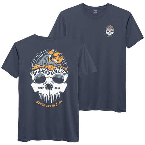 db skull tee washed denim