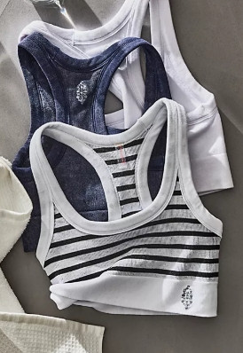 GO TO STRIPE BRA-WHITE COMBO