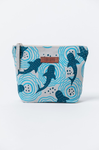SHARK RIPPLES ZIPPER POUCH
